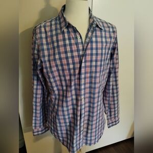 Gap pink blue and white checked shirt lived in